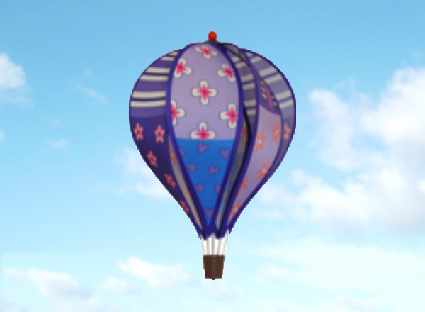 Additional Image of Small Hot Air Balloon - Patchwork Purple [CLICK TO VIEW]